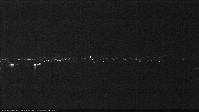 Lake Travis webcam, October 1, 2018 8:15 PM CT