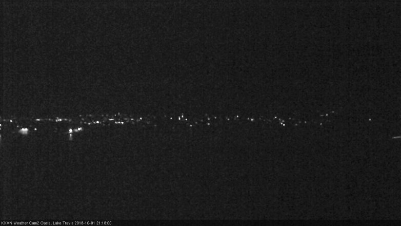 Lake Travis webcam, October 1, 2018 8:20 PM CT