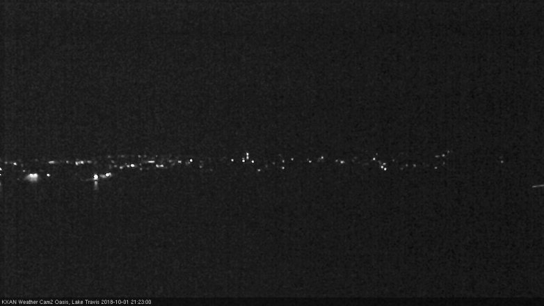 Lake Travis webcam, October 1, 2018 8:25 PM CT