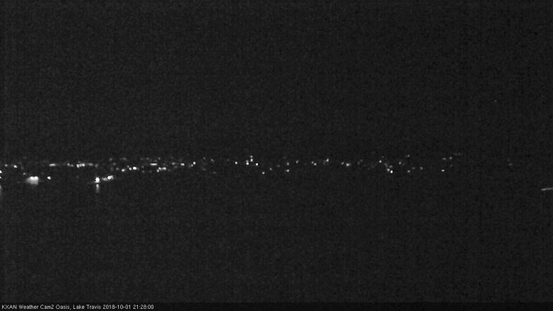 Lake Travis webcam, October 1, 2018 8:30 PM CT