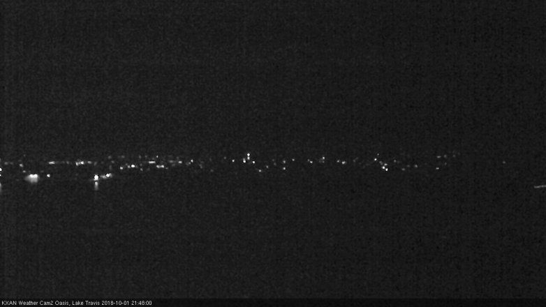 Lake Travis webcam, October 1, 2018 8:50 PM CT