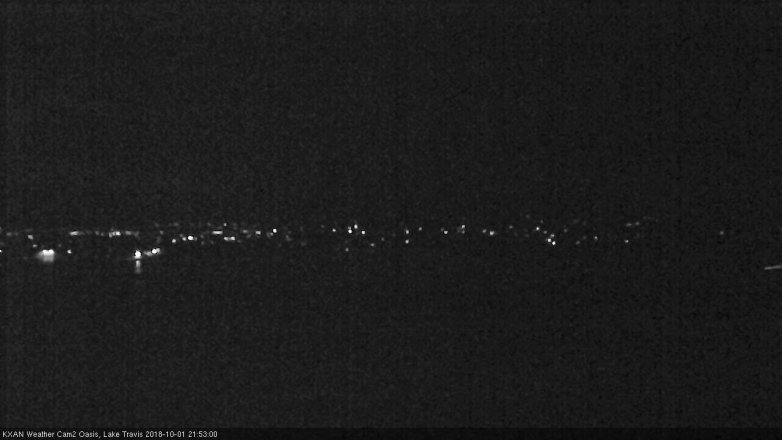 Lake Travis webcam, October 1, 2018 8:55 PM CT