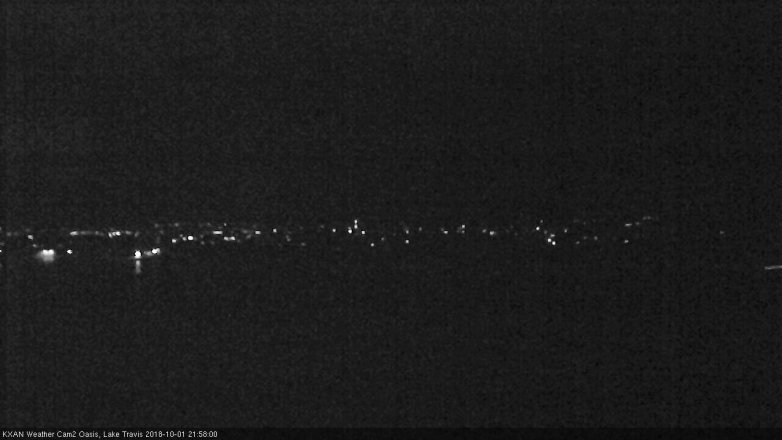 Lake Travis webcam, October 1, 2018 9:00 PM CT
