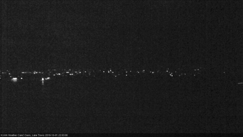 Lake Travis webcam, October 1, 2018 9:05 PM CT