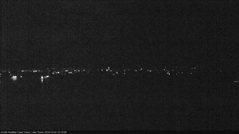 Lake Travis webcam, October 1, 2018 9:20 PM CT