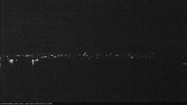 Lake Travis webcam, October 1, 2018 9:25 PM CT