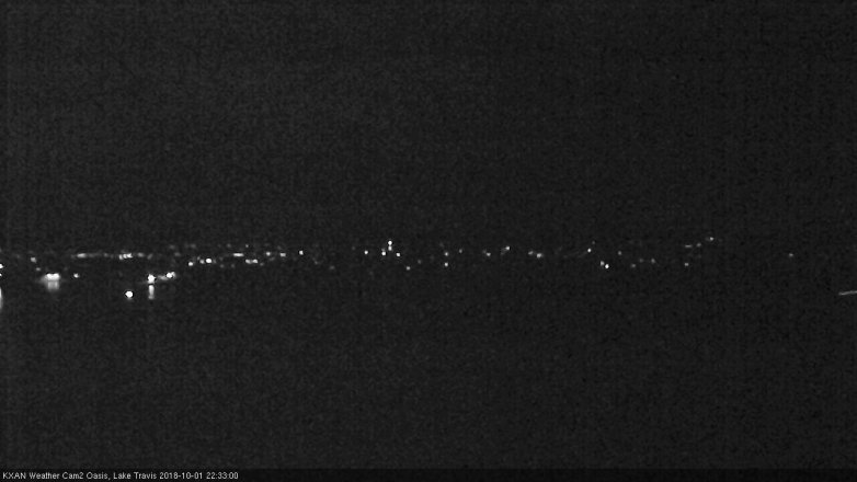Lake Travis webcam, October 1, 2018 9:35 PM CT