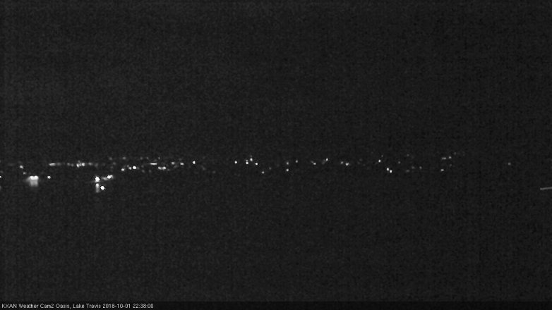 Lake Travis webcam, October 1, 2018 9:40 PM CT