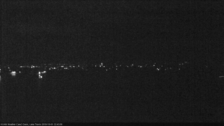 Lake Travis webcam, October 1, 2018 9:45 PM CT
