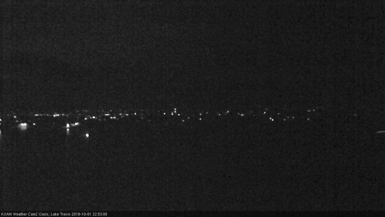 Lake Travis webcam, October 1, 2018 9:55 PM CT
