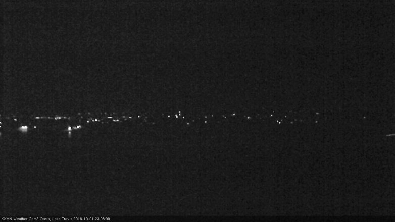 Lake Travis webcam, October 1, 2018 10:10 PM CT