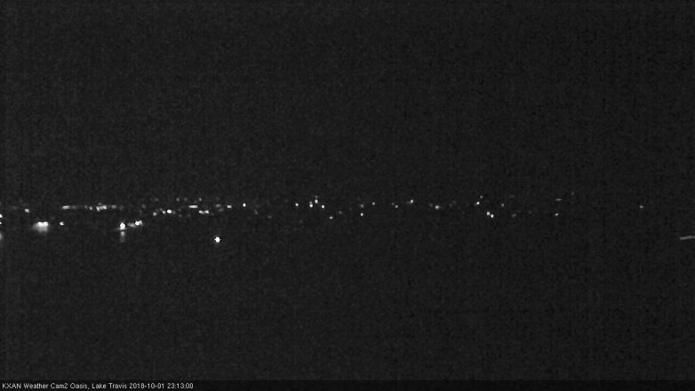 Lake Travis webcam, October 1, 2018 10:15 PM CT