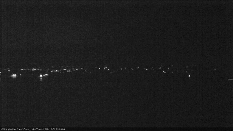 Lake Travis webcam, October 1, 2018 10:25 PM CT