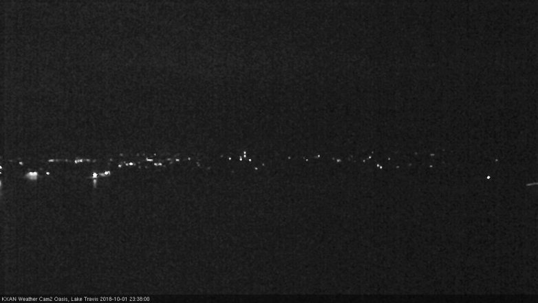 Lake Travis webcam, October 1, 2018 10:40 PM CT