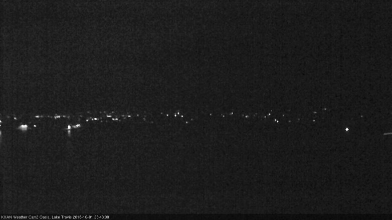 Lake Travis webcam, October 1, 2018 10:45 PM CT