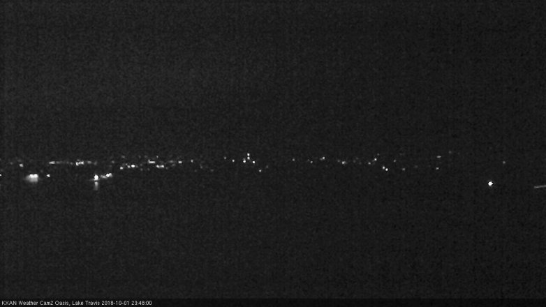 Lake Travis webcam, October 1, 2018 10:50 PM CT