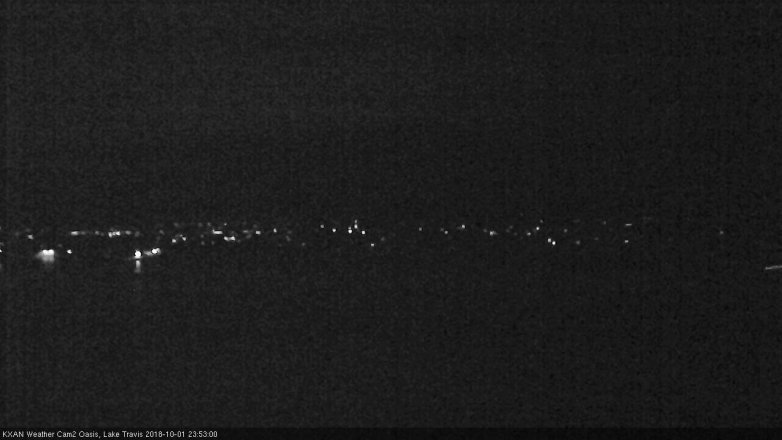 Lake Travis webcam, October 1, 2018 10:55 PM CT