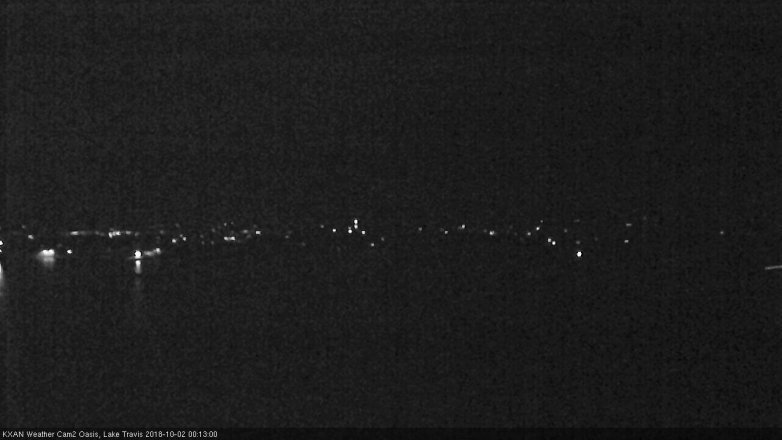 Lake Travis webcam, October 1, 2018 11:15 PM CT
