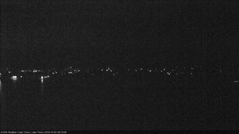 Lake Travis webcam, October 1, 2018 11:20 PM CT
