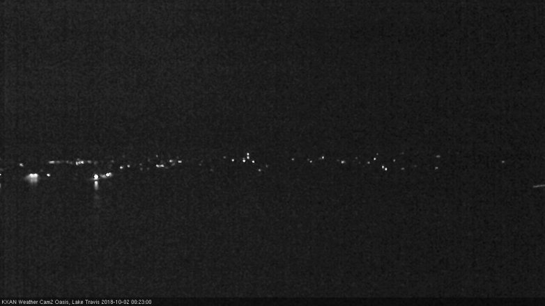 Lake Travis webcam, October 1, 2018 11:25 PM CT