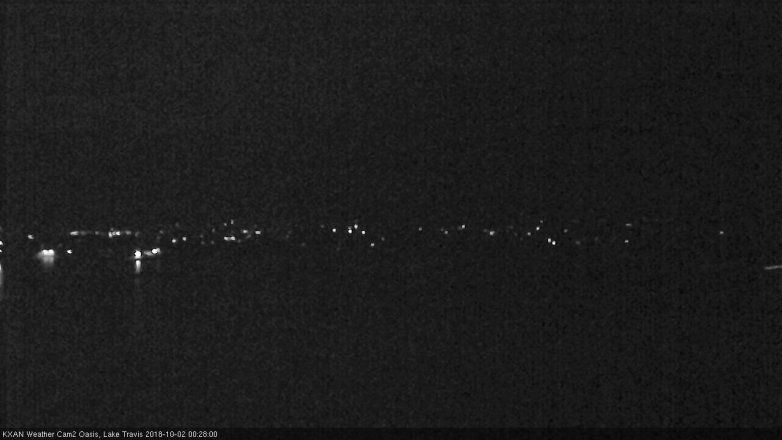 Lake Travis webcam, October 1, 2018 11:30 PM CT