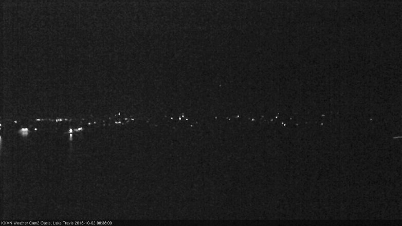 Lake Travis webcam, October 1, 2018 11:40 PM CT