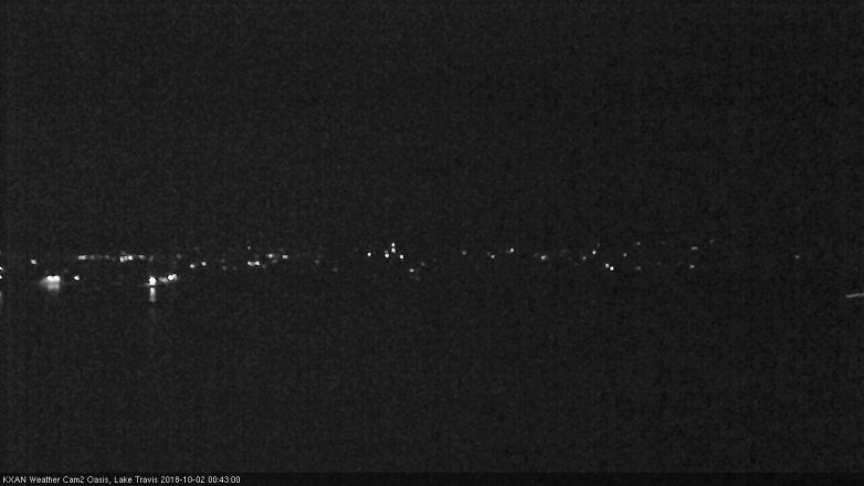 Lake Travis webcam, October 1, 2018 11:45 PM CT