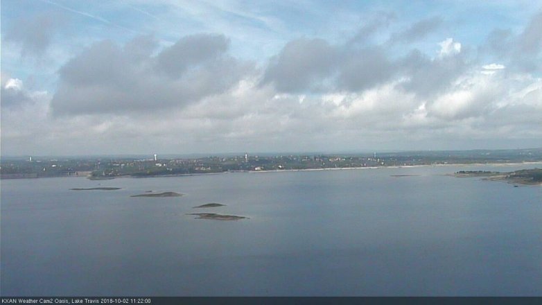 Lake Travis webcam, October 2, 2018 10:25 AM CT