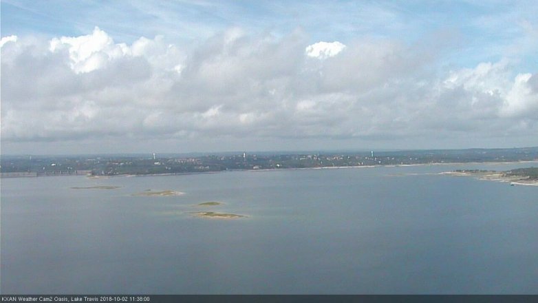 Lake Travis webcam, October 2, 2018 10:40 AM CT
