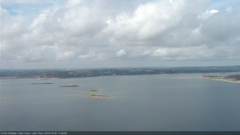 Lake Travis webcam, October 2, 2018 10:50 AM CT