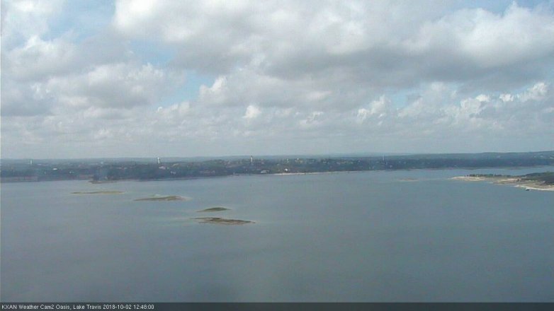 Lake Travis webcam, October 2, 2018 11:50 AM CT