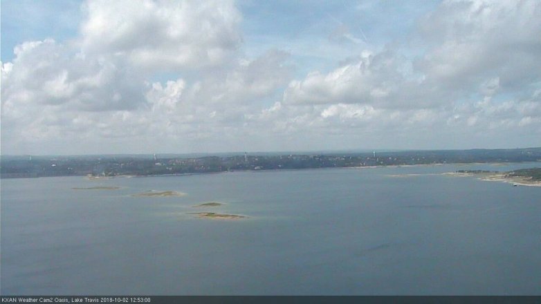 Lake Travis webcam, October 2, 2018 11:55 AM CT