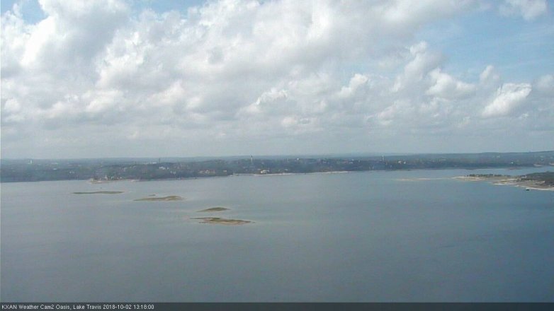 Lake Travis webcam, October 2, 2018 12:20 PM CT