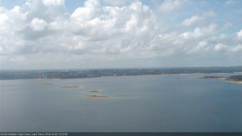 Lake Travis webcam, October 2, 2018 12:25 PM CT