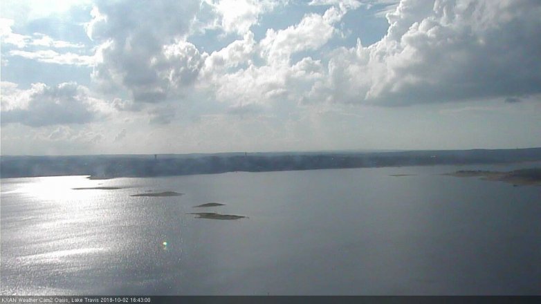 Lake Travis webcam, October 2, 2018 3:45 PM CT