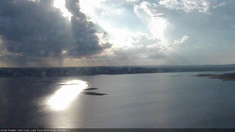 Lake Travis webcam, October 2, 2018 4:55 PM CT