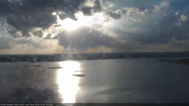Lake Travis webcam, October 2, 2018 5:25 PM CT