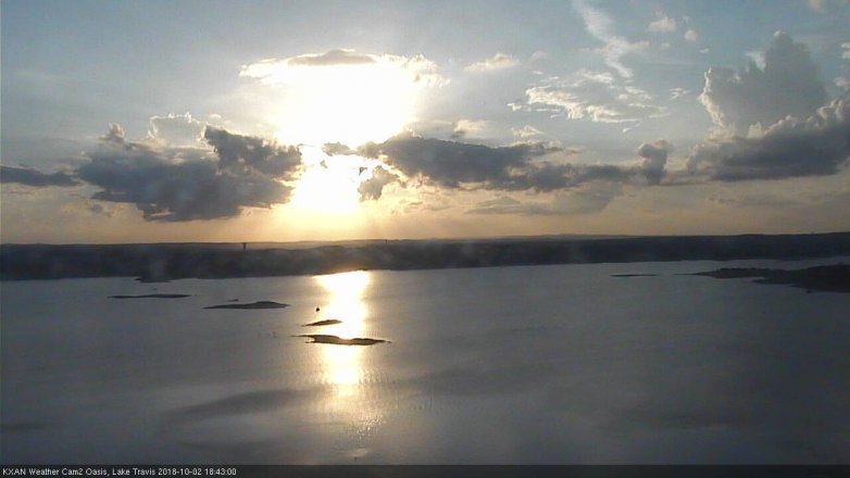 Lake Travis webcam, October 2, 2018 5:45 PM CT