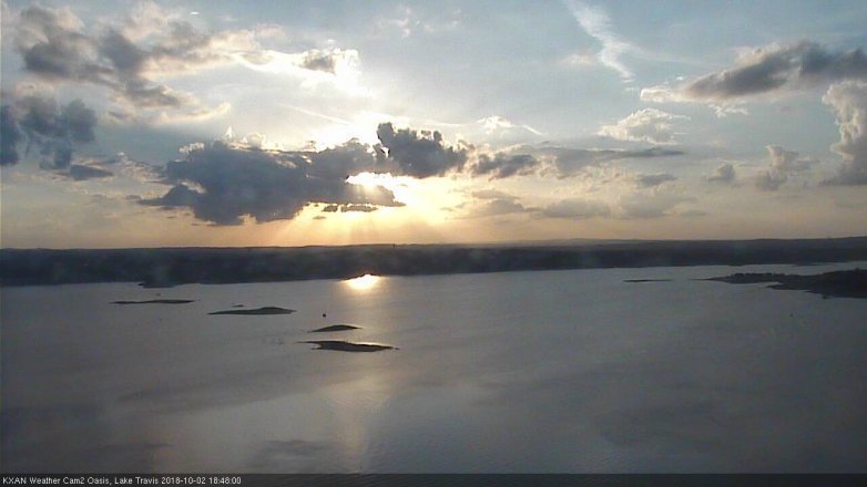 Lake Travis webcam, October 2, 2018 5:50 PM CT