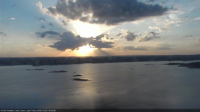 Lake Travis webcam, October 2, 2018 5:55 PM CT