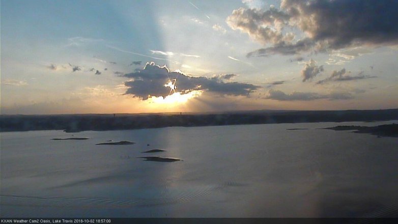 Lake Travis webcam, October 2, 2018 6:00 PM CT