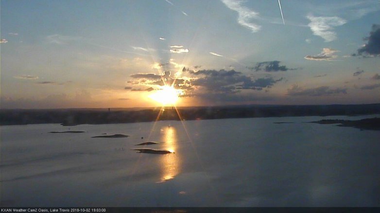 Lake Travis webcam, October 2, 2018 6:05 PM CT