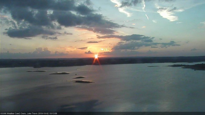 Lake Travis webcam, October 2, 2018 6:15 PM CT