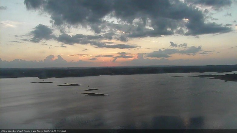 Lake Travis webcam, October 2, 2018 6:20 PM CT