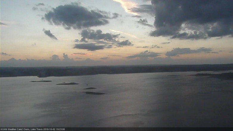 Lake Travis webcam, October 2, 2018 6:25 PM CT