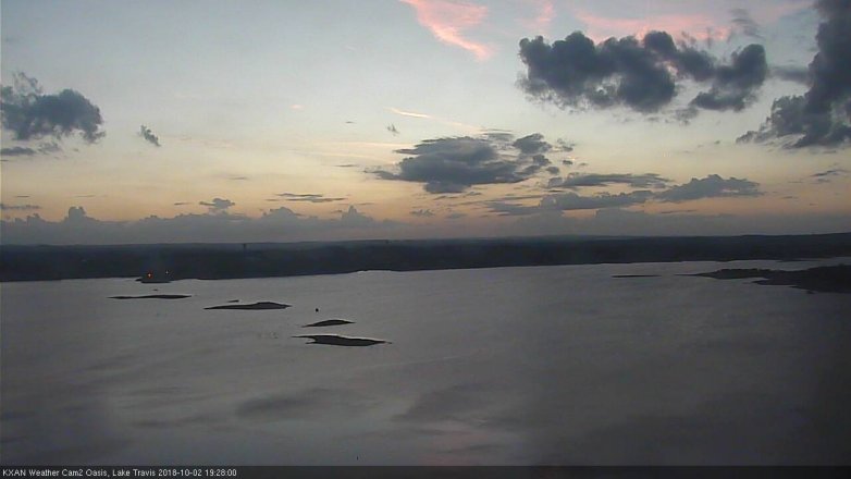 Lake Travis webcam, October 2, 2018 6:30 PM CT