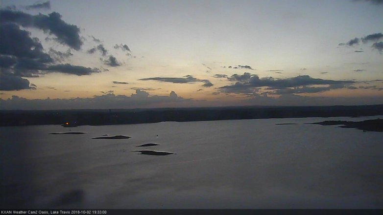 Lake Travis webcam, October 2, 2018 6:35 PM CT