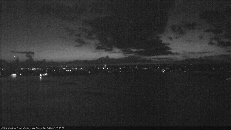 Lake Travis webcam, October 2, 2018 7:05 PM CT