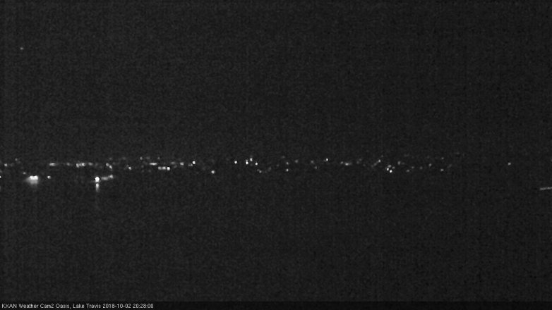 Lake Travis webcam, October 2, 2018 7:30 PM CT