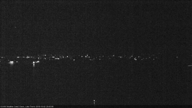 Lake Travis webcam, October 2, 2018 7:45 PM CT
